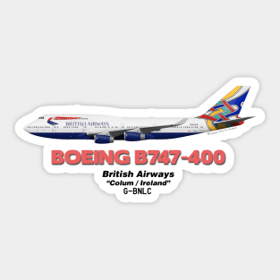 Boeing B747-400 - British Airways "Colum / Ireland" (Art Print) Sticker
